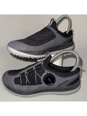 Saucony Switchback 2.0 Gray Trail Running Hiking Sneakers BOA Lace System Sz 2.5